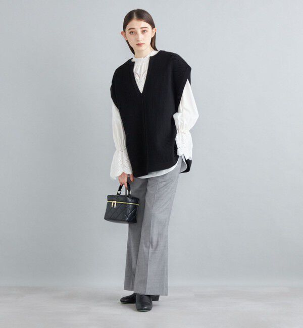 SHIPS for women「〈手洗い可能〉裾ラウンドVネックベスト◇」|ベスト・ジレ|