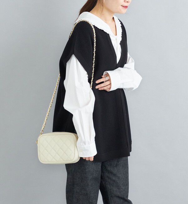 SHIPS for women「〈手洗い可能〉裾ラウンドVネックベスト◇」|ベスト・ジレ|