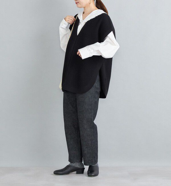 SHIPS for women「〈手洗い可能〉裾ラウンドVネックベスト◇」|ベスト・ジレ|