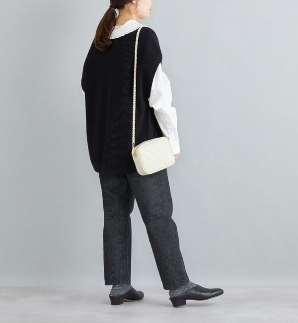 SHIPS for women「〈手洗い可能〉裾ラウンドVネックベスト◇」|ベスト・ジレ|