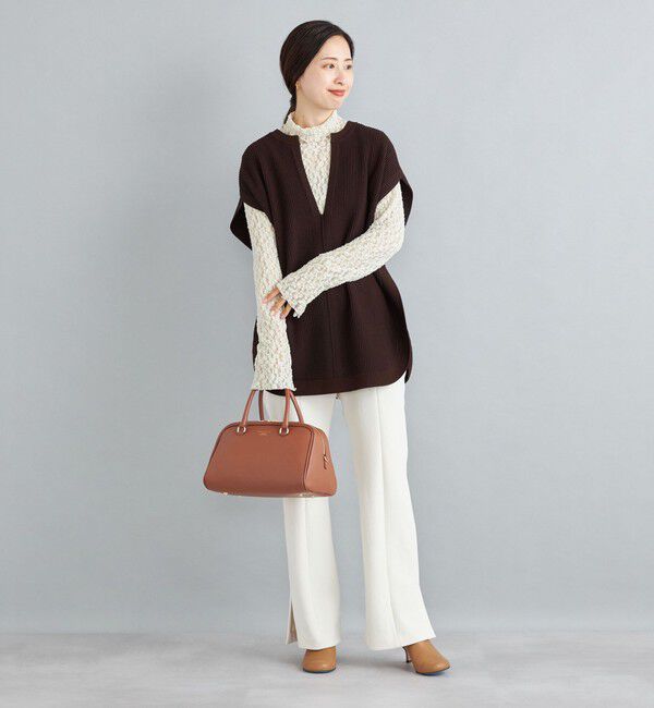 SHIPS for women「〈手洗い可能〉裾ラウンドVネックベスト◇」|ベスト・ジレ|