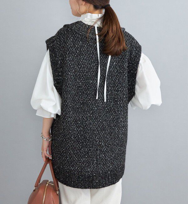 SHIPS for women「〈手洗い可能〉ツイード金ボタンニットベスト◇」|ベスト・ジレ|