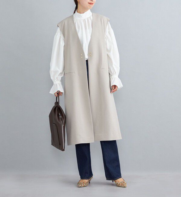 SHIPS for women「ツイルロングジレ◇」|ベスト・ジレ|