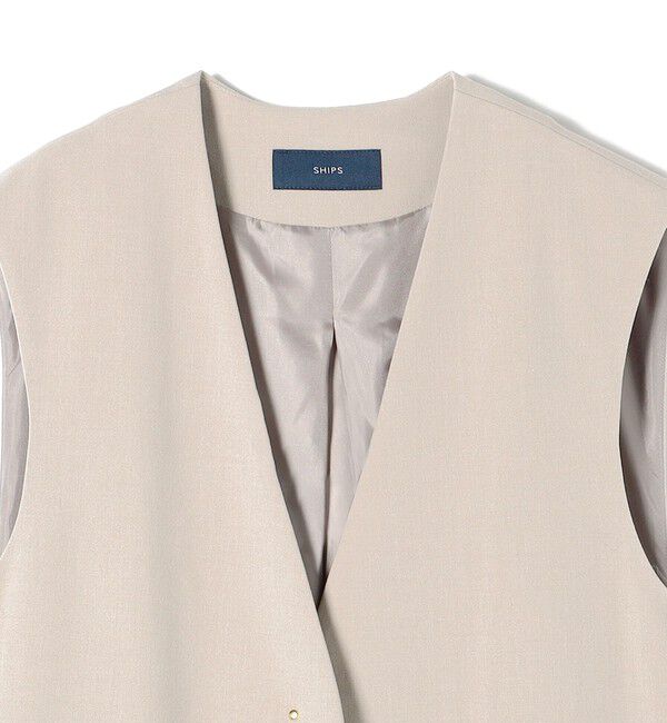 SHIPS for women「ツイルロングジレ◇」|ベスト・ジレ|