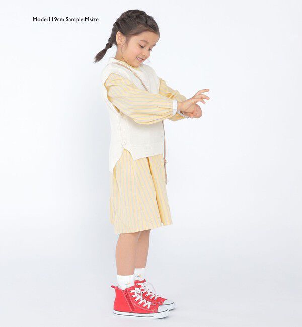 SHIPS KIDS「SHIPS KIDS:100～140cm /〈手洗い可能〉サイド ボタン ニット ベスト」|ベスト・ジレ|