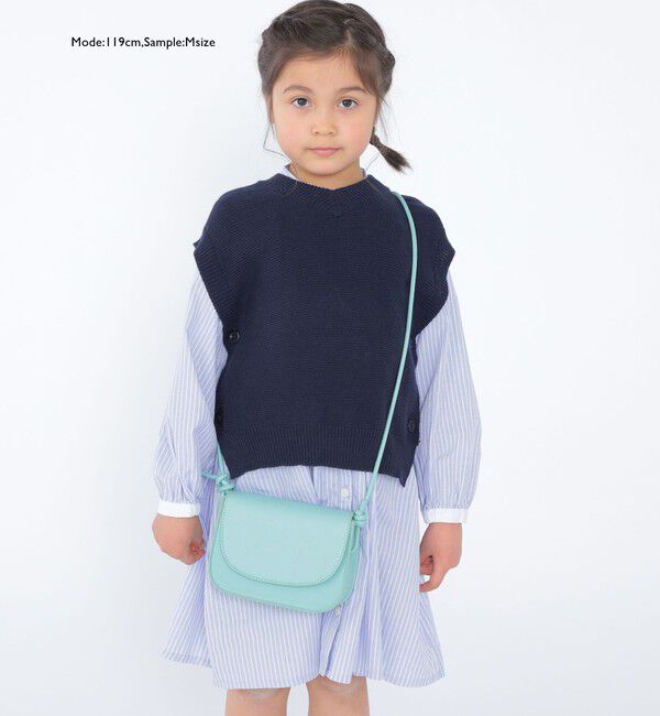 SHIPS KIDS「SHIPS KIDS:100～140cm /〈手洗い可能〉サイド ボタン ニット ベスト」|ベスト・ジレ|