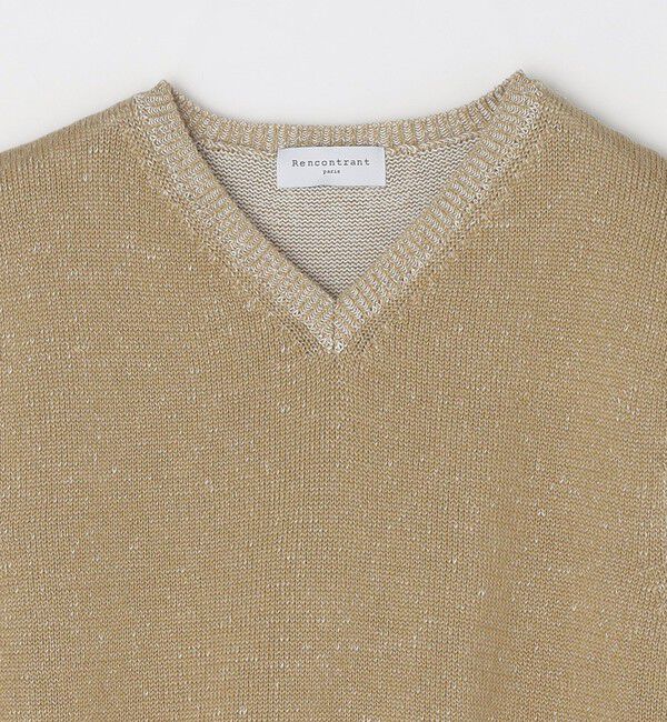 SHIPS「【SHIPS別注】Rencontrant: リネン Vネック ニットベスト」|ベスト・ジレ|