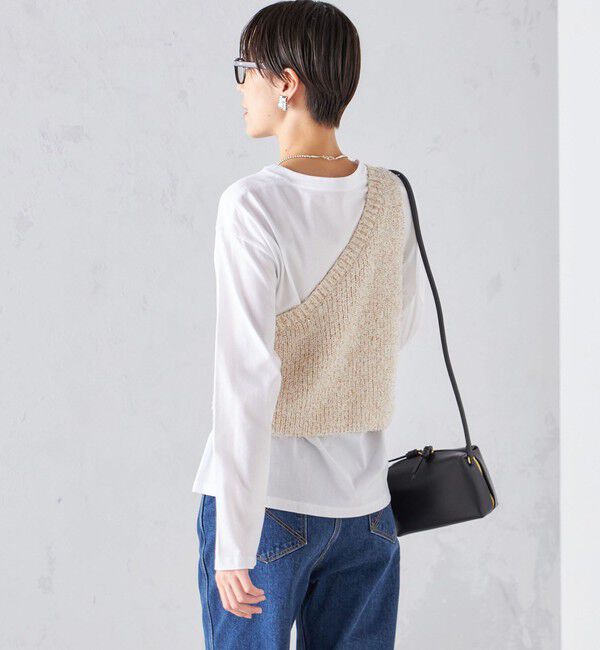 SHIPS for women「〈手洗い可能〉カールヤーン スパンコール ワンショルダー 24SS ◇」|ベスト・ジレ|