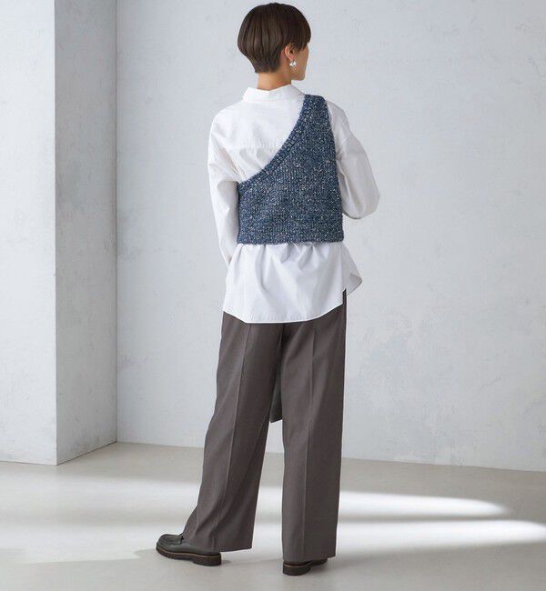 SHIPS for women「〈手洗い可能〉カールヤーン スパンコール ワンショルダー 24SS ◇」|ベスト・ジレ|