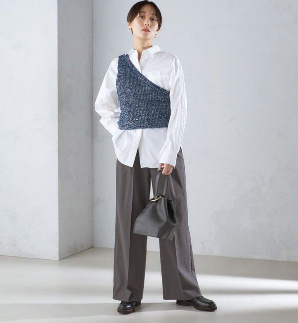 SHIPS for women「〈手洗い可能〉カールヤーン スパンコール ワンショルダー 24SS ◇」|ベスト・ジレ|