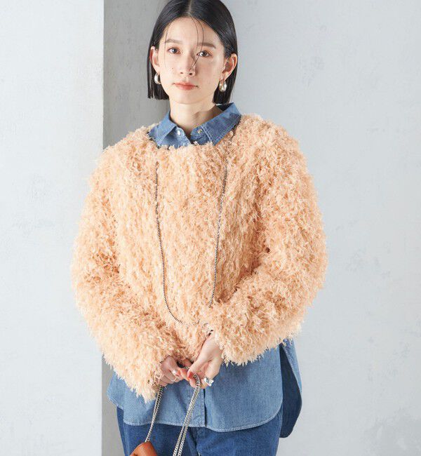 SHIPS for women「〈手洗い可能〉フェザー ヤーン プルオーバー 24SS ◇」|プルオーバー|オレンジ