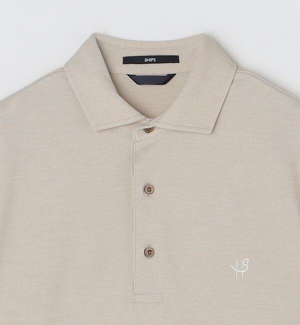 SHIPS「【WEB限定】SHIPS:〈吸水速乾〉ドライピケ ワンポイント ロゴ ワイドカラー ポロシャツ」|ポロシャツ|