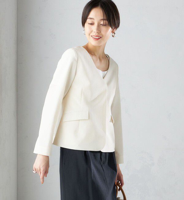 SHIPS for women「〈接触冷感/UVカット〉シャドー サッカー ジャケット（セットアップ対応）◇」|その他|