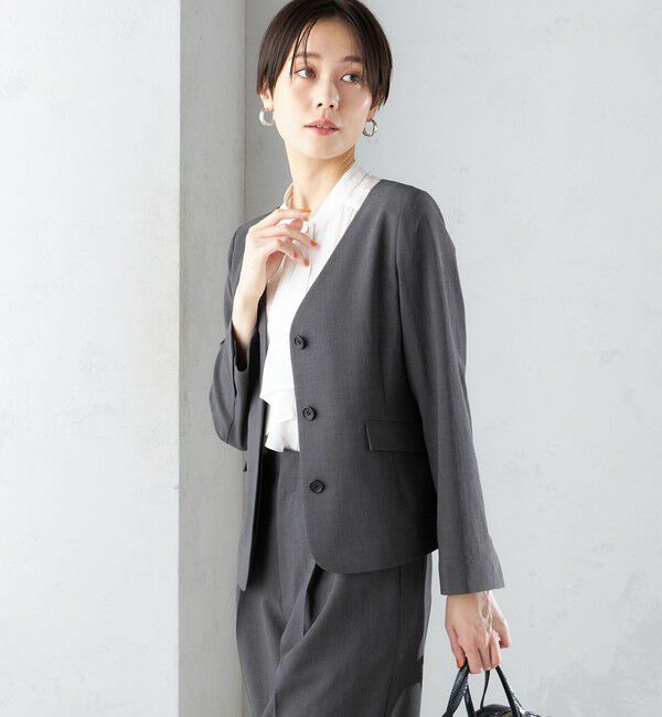 SHIPS for women「〈接触冷感/UVカット〉シャドー サッカー ジャケット（セットアップ対応）◇」|その他|