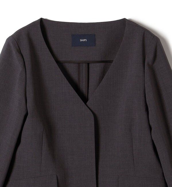 SHIPS for women「〈接触冷感/UVカット〉シャドー サッカー ジャケット（セットアップ対応）◇」|その他|