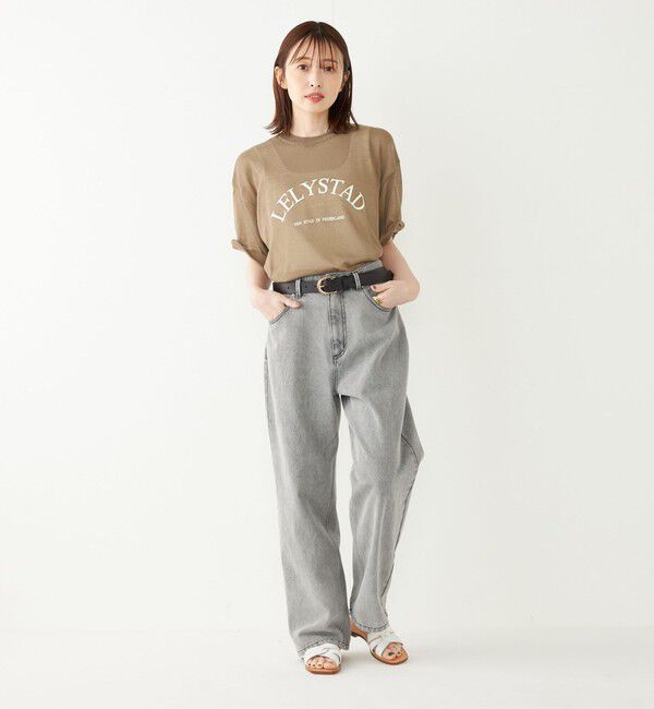 SHIPS Colors 「SHIPS Colors:〈手洗い可能〉シアー ロゴ ニット TEE」|ニット・セーター|