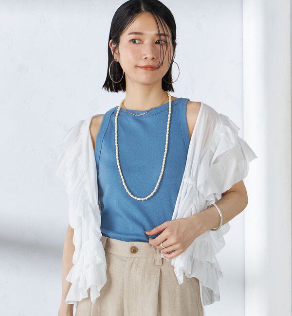 SHIPS for women「【SHIPS別注】onit:〈洗濯機可能〉アメリカンスリーブ タンクトップ」|タンクトップ|