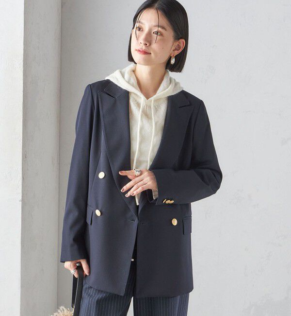 SHIPS for women「ウール ギャバ ダブル ブレザー」|テーラードジャケット|