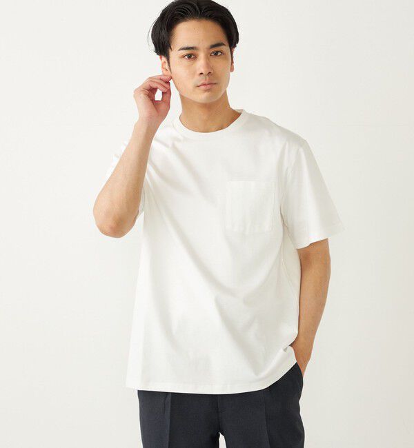 SHIPS Colors 「SHIPS Colors:シルケット コットン クルーネック ポケット Tシャツ 2◇」|Tシャツ・カットソー|