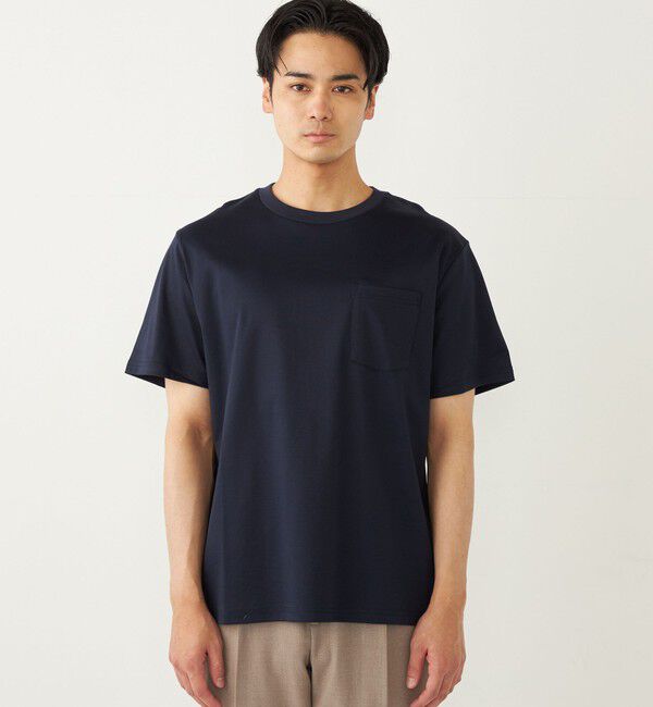 SHIPS Colors 「SHIPS Colors:シルケット コットン クルーネック ポケット Tシャツ 2◇」|Tシャツ・カットソー|