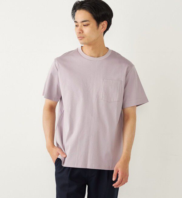 SHIPS Colors 「SHIPS Colors:シルケット コットン クルーネック ポケット Tシャツ 2◇」|Tシャツ・カットソー|