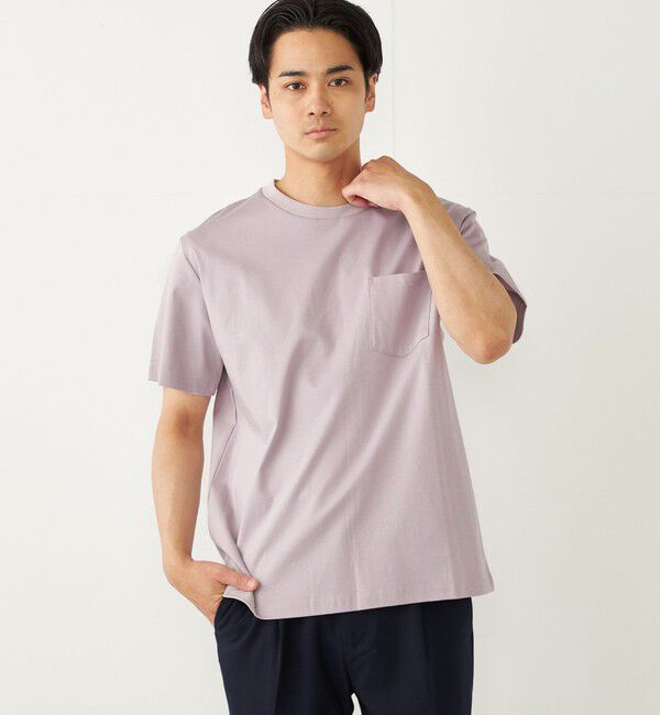 SHIPS Colors 「SHIPS Colors:シルケット コットン クルーネック ポケット Tシャツ 2◇」|Tシャツ・カットソー|