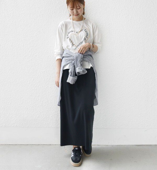 SHIPS for women「【WEB限定】バリエーション ロゴ プリント ロングスリーブ TEE」|Tシャツ・カットソー|