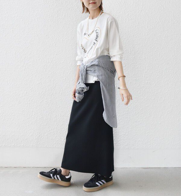 SHIPS for women「【WEB限定】バリエーション ロゴ プリント ロングスリーブ TEE」|Tシャツ・カットソー|