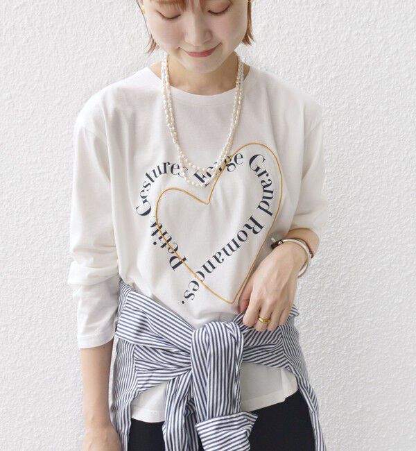 SHIPS for women「【WEB限定】バリエーション ロゴ プリント ロングスリーブ TEE」|Tシャツ・カットソー|