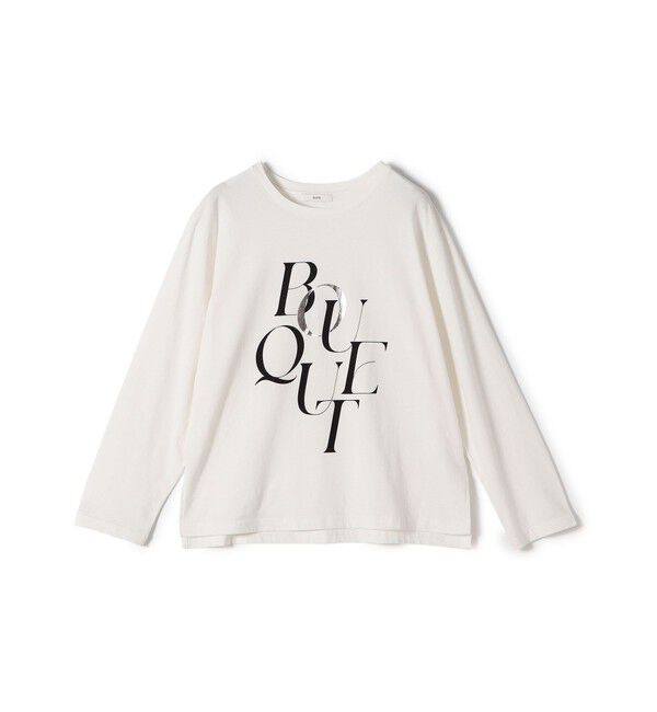 SHIPS for women「【WEB限定】バリエーション ロゴ プリント ロングスリーブ TEE」|Tシャツ・カットソー|