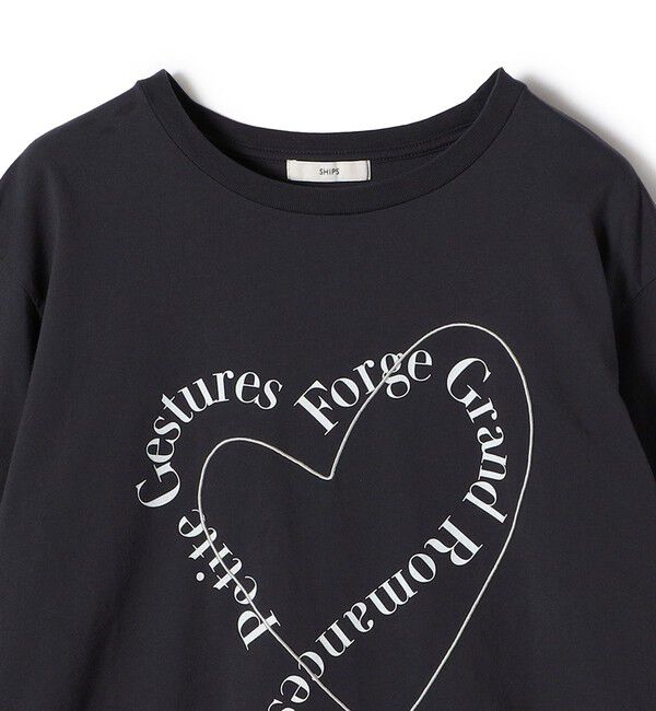 SHIPS for women「【WEB限定】バリエーション ロゴ プリント ロングスリーブ TEE」|Tシャツ・カットソー|