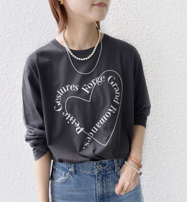 SHIPS for women「【WEB限定】バリエーション ロゴ プリント ロングスリーブ TEE」|Tシャツ・カットソー|