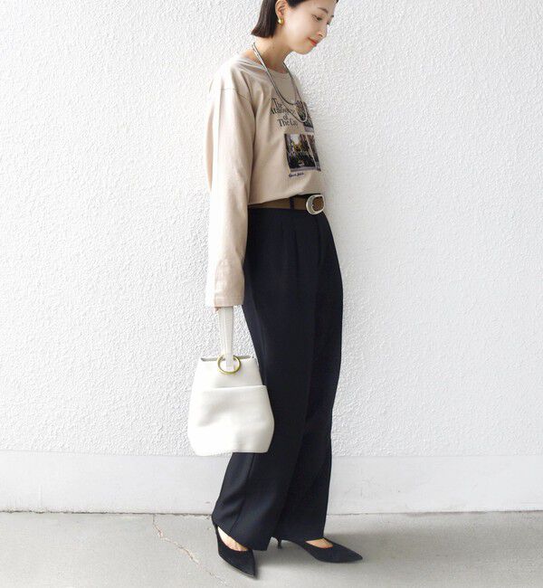 SHIPS for women「【WEB限定】バリエーション ロゴ プリント ロングスリーブ TEE」|Tシャツ・カットソー|