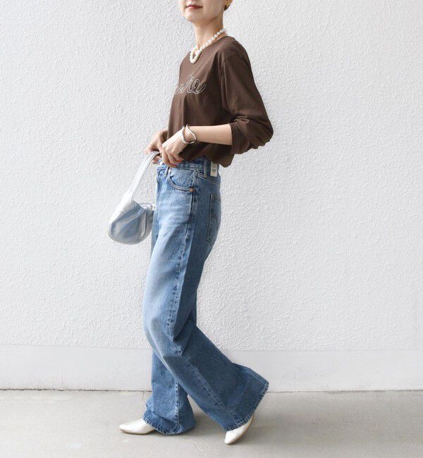 SHIPS for women「【WEB限定】バリエーション ロゴ プリント ロングスリーブ TEE」|Tシャツ・カットソー|