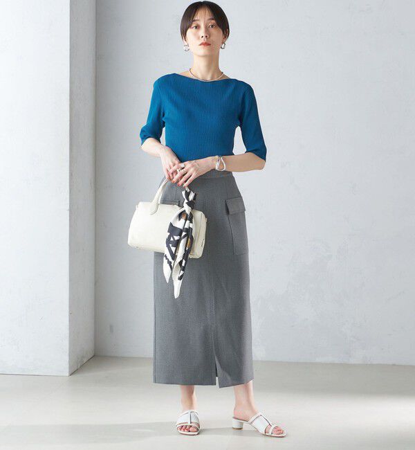 SHIPS for women「〈手洗い可能〉シャーク ツイード ポケット スカート」|スカート|