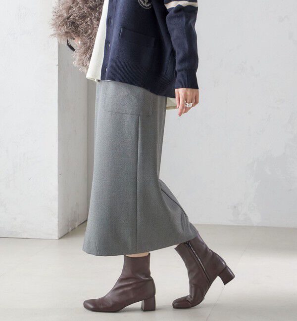 SHIPS for women「〈手洗い可能〉シャーク ツイード ポケット スカート」|スカート|