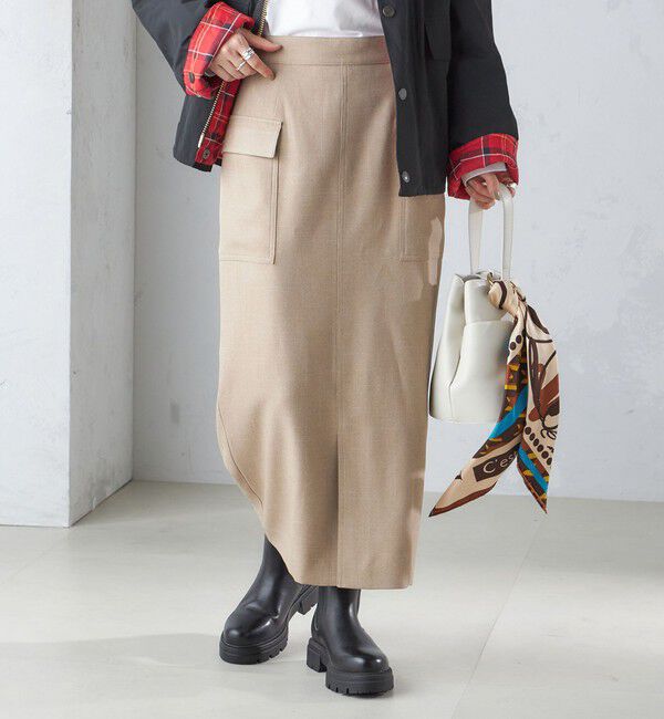 SHIPS for women「〈手洗い可能〉シャーク ツイード ポケット スカート」|スカート|