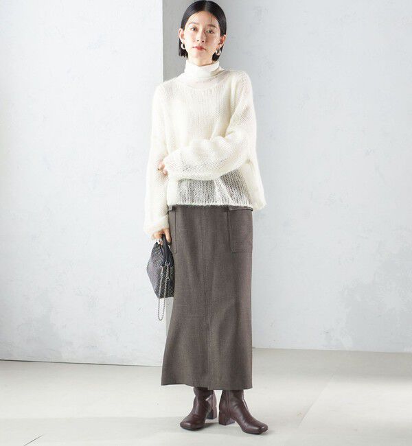 SHIPS for women「〈手洗い可能〉シャーク ツイード ポケット スカート」|スカート|
