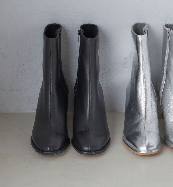 SHIPS for women「ラム レザー ストレッチ ショート ブーツ」|ショートブーツ|