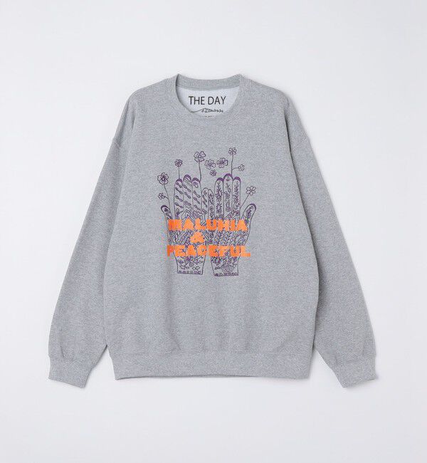 SHIPS「【SHIPS別注】THE DAY ON THE BEACH: プリント クルーネック スウェット」|スウェット・ジャージ|