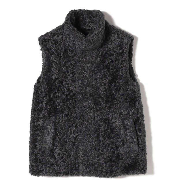 SHIPS Colors 「SHIPS Colors: カーリー ボア スタンドカラー ベスト」|ベスト・ジレ|