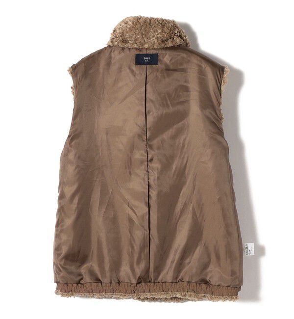 SHIPS Colors 「SHIPS Colors: カーリー ボア スタンドカラー ベスト」|ベスト・ジレ|