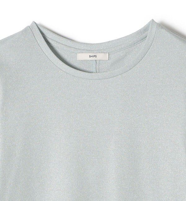 SHIPS for women「〈洗濯機可能〉シャイニー ストレッチ クルーネック カットソー」|Tシャツ・カットソー|