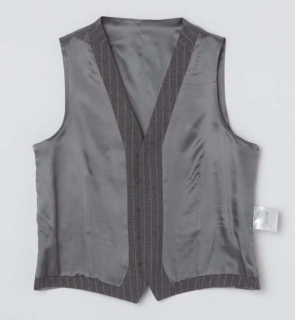 SHIPS「【SHIPS別注】CARUSO: チョークストライプ ラペルドベスト」|ベスト・ジレ|
