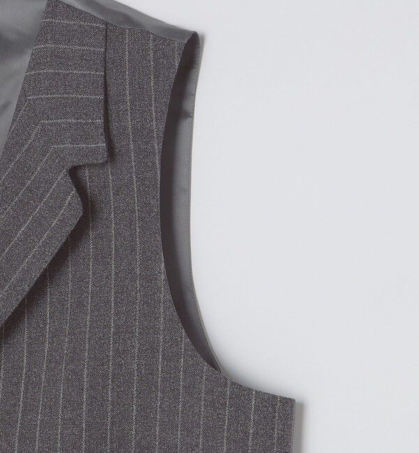 SHIPS「【SHIPS別注】CARUSO: チョークストライプ ラペルドベスト」|ベスト・ジレ|