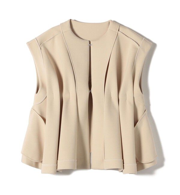 SHIPS for women「【WEB限定】〈手洗い可能〉ダンボール フロント タック ジレ」|ベスト・ジレ|