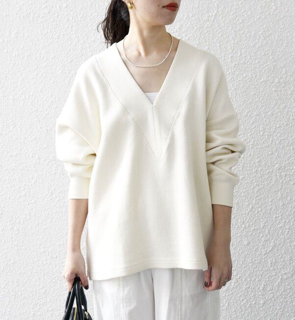SHIPS any「SHIPS any:〈手洗い可能〉サカリバ 深Vネック ルーズ プルオーバー」|プルオーバー|