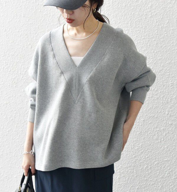 SHIPS any「SHIPS any:〈手洗い可能〉サカリバ 深Vネック ルーズ プルオーバー」|プルオーバー|