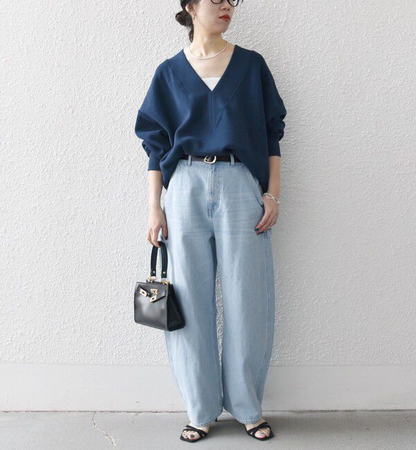 SHIPS any「SHIPS any:〈手洗い可能〉サカリバ 深Vネック ルーズ プルオーバー」|プルオーバー|