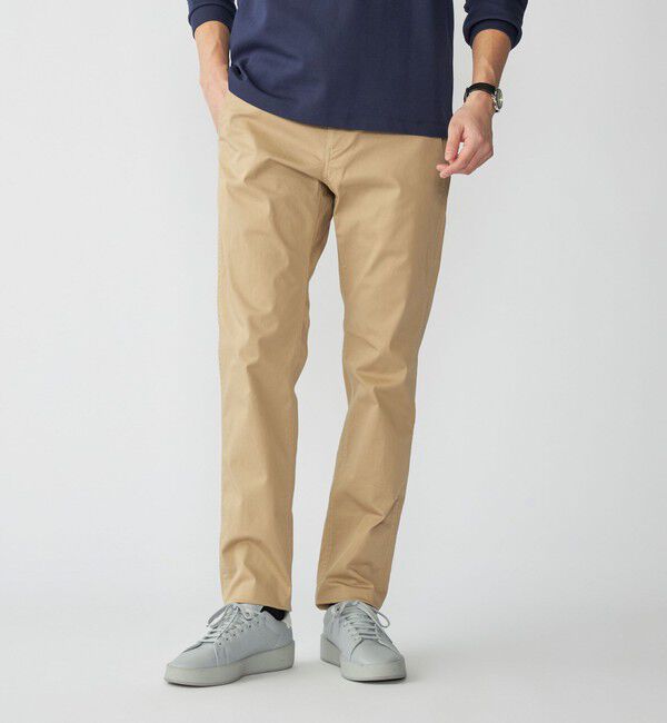 SHIPS「SHIPS: カラー テーパード スリム ライト チノパンツ」|チノ|ベージュ